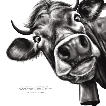 affiche vache - dessin vache - Marjorie Esquerre