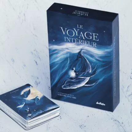 LE VOYAGE INTÉRIEUR - 54 cartes (dessins + citations positives). A utiliser en oracle, en histoire du soir, en jeu, en moment d'échanges avec les enfants... Que du positif !